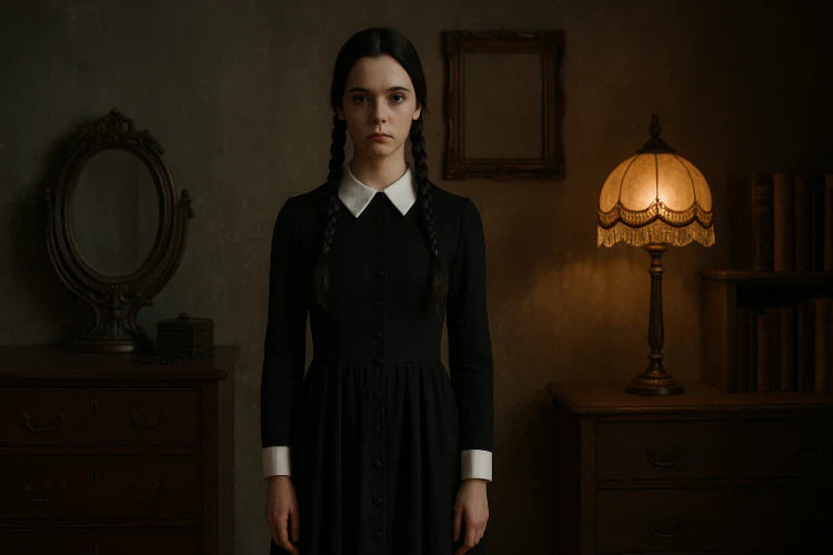 Comment S’habiller Comme Mercredi de la Famille Addams : Le Retour Poétique du Style Vintage