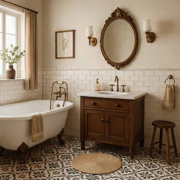Salle de Bain Rétro Chic : L’Élégance Intemporelle au Cœur de Votre Intimité