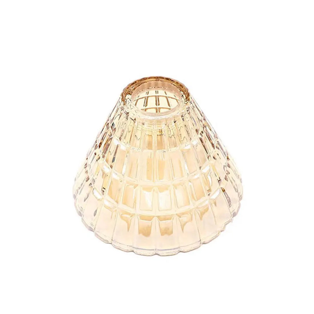 Abat jour en verre vintage ambre