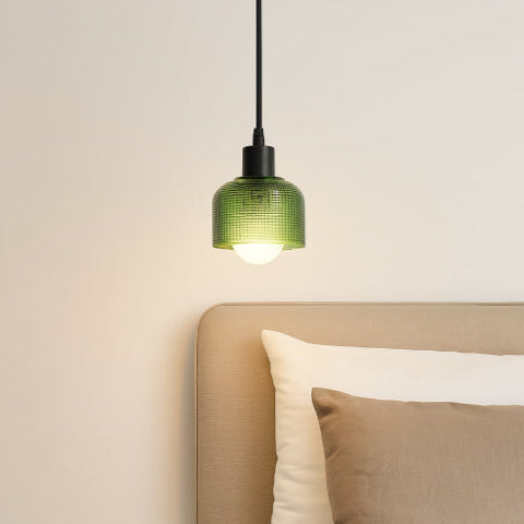 Abat jour en verre vintage lit