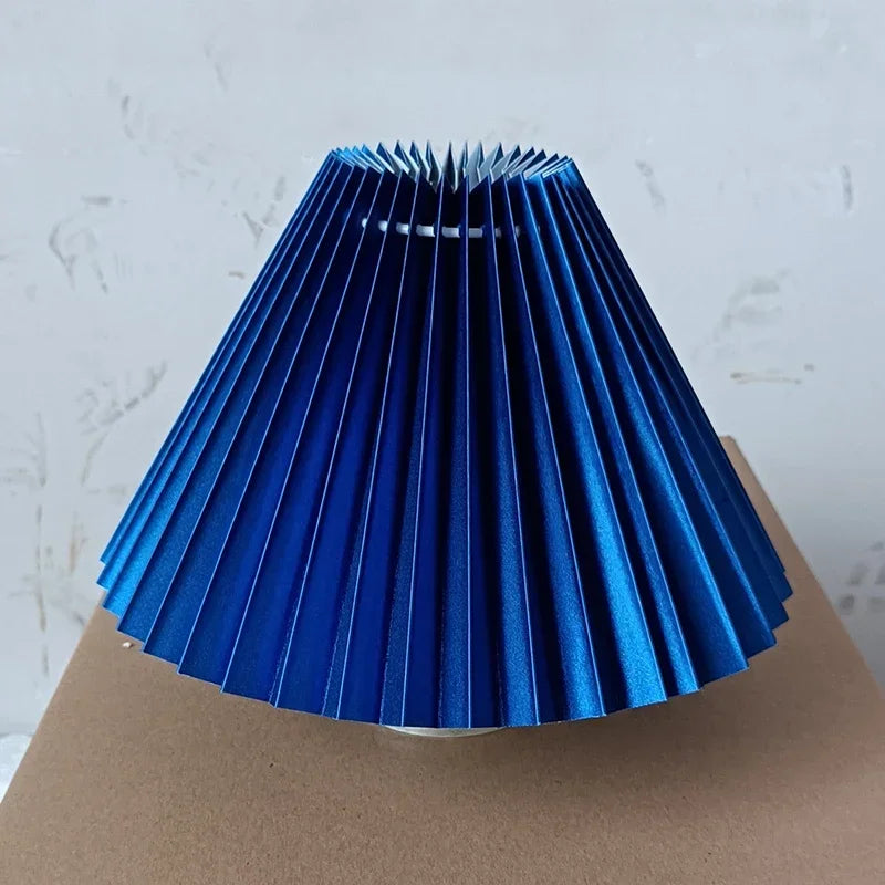 Abat jour vintage pour lampe bleu