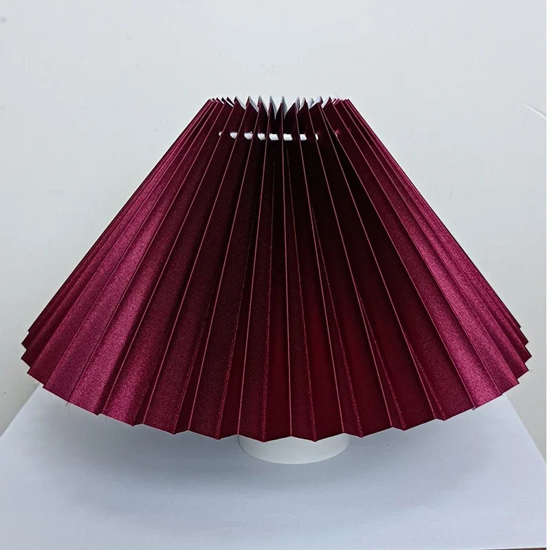 Abat jour vintage pour lampe rouge bordeau