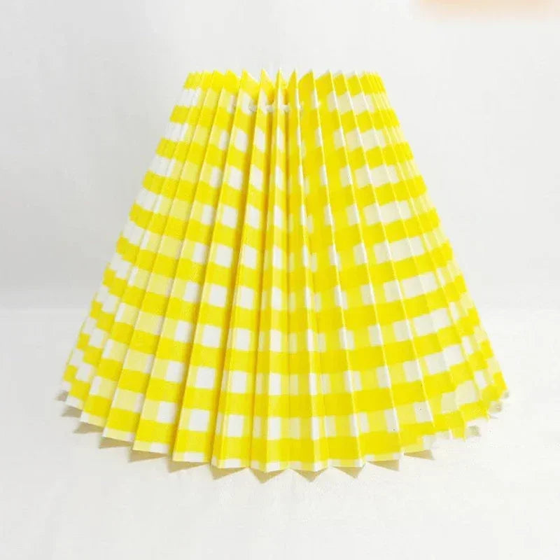 Abat jour vintage pour lampe rouge jaune