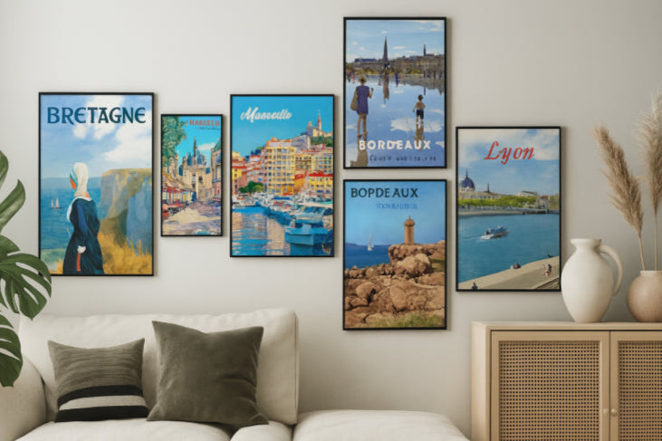 Affiche bretagne vintage plume