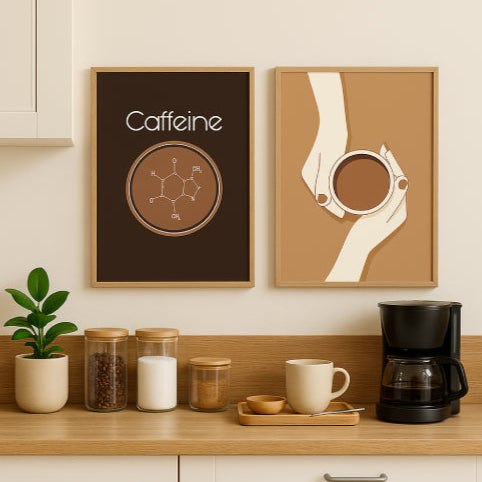 Affiche café vintage plante