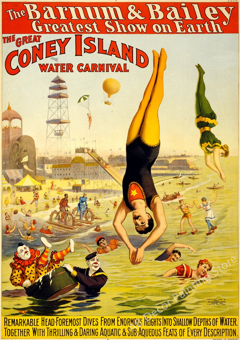 Affiche cirque vintage coney