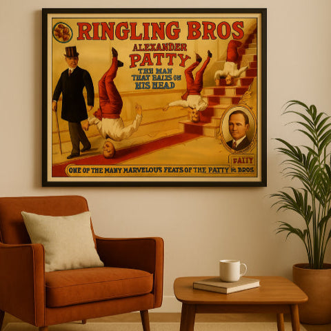 Affiche cirque vintage salon