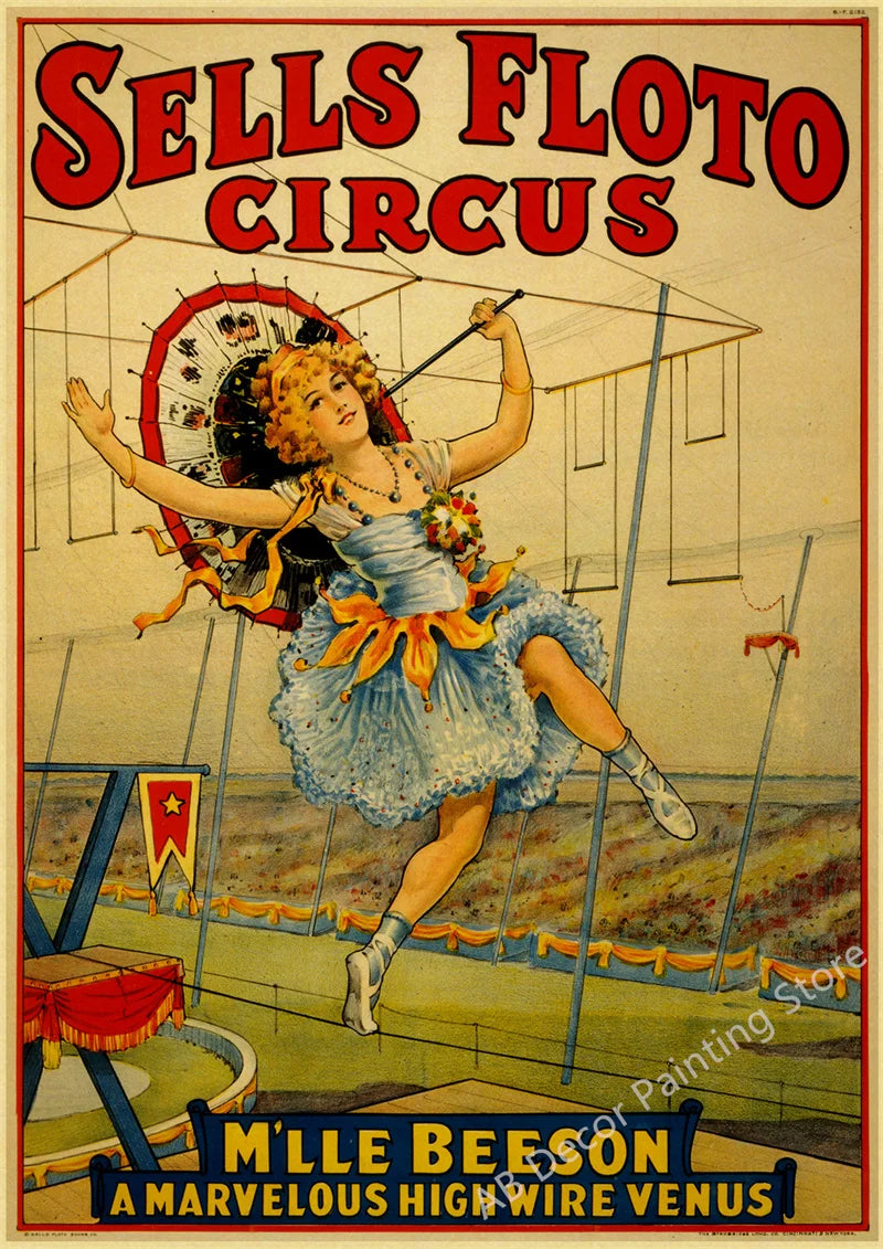 Affiche cirque vintage sells