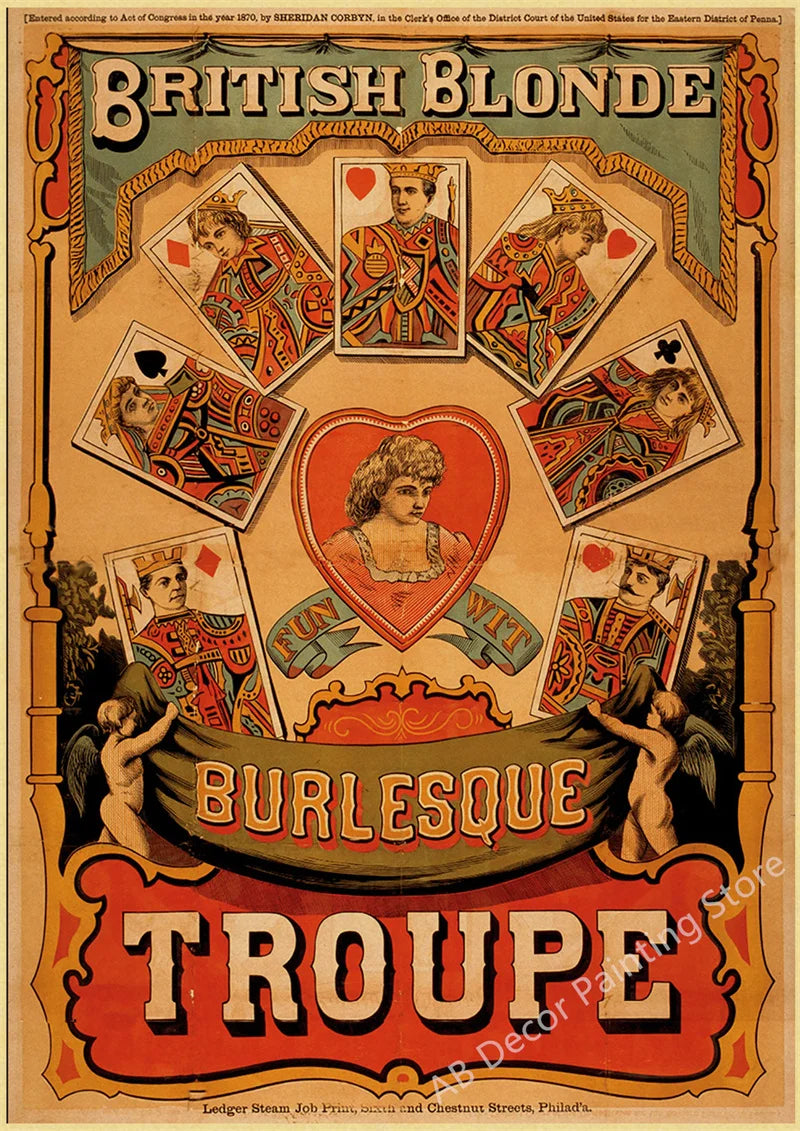 Affiche cirque vintage troupe