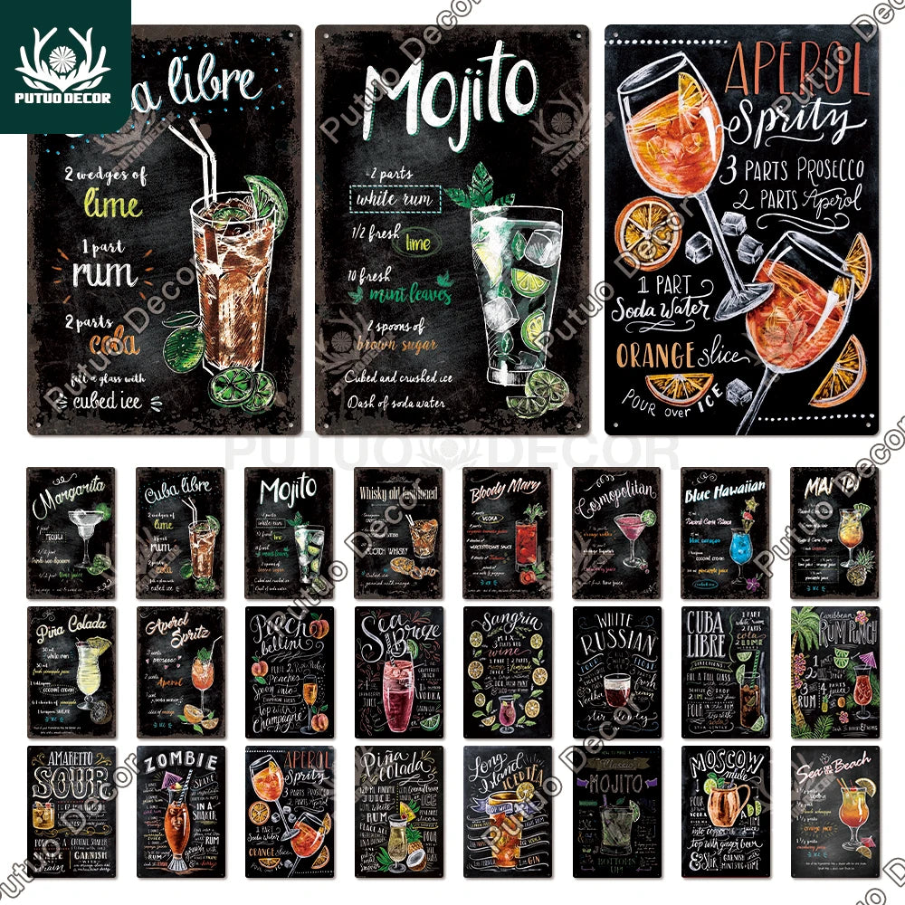 Affiche cocktail vintage