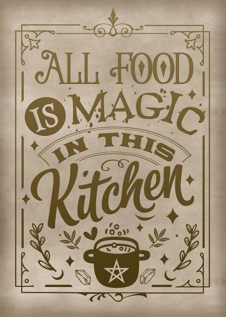 Affiche cuisine vintage food