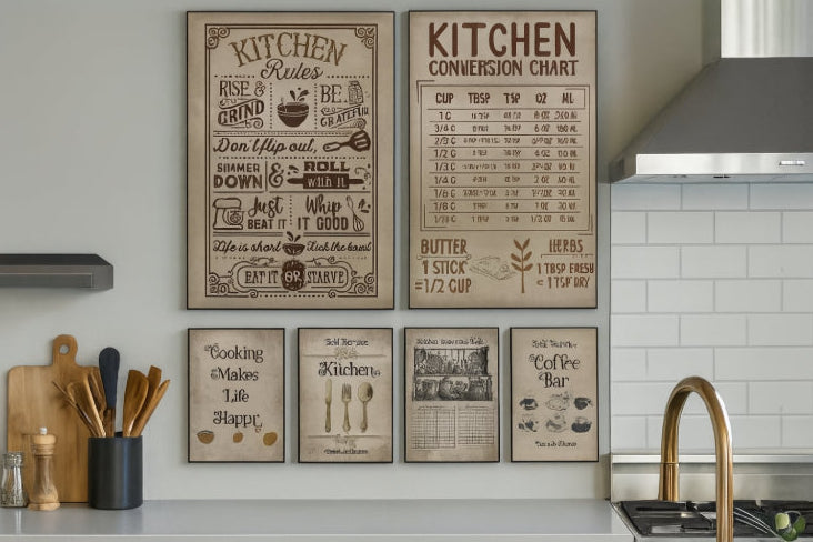 Affiche cuisine vintage mure