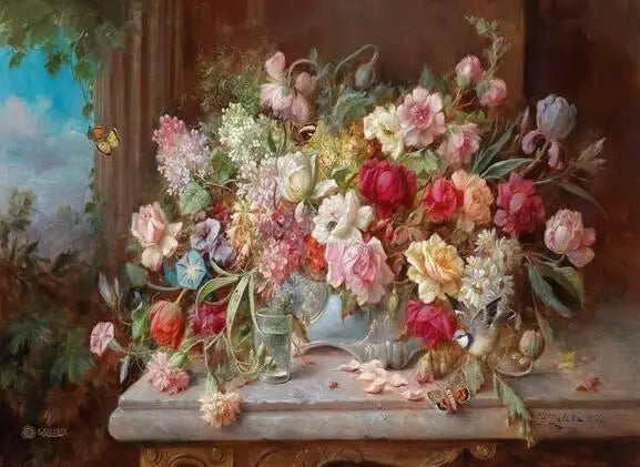 Affiche fleur vintage jour