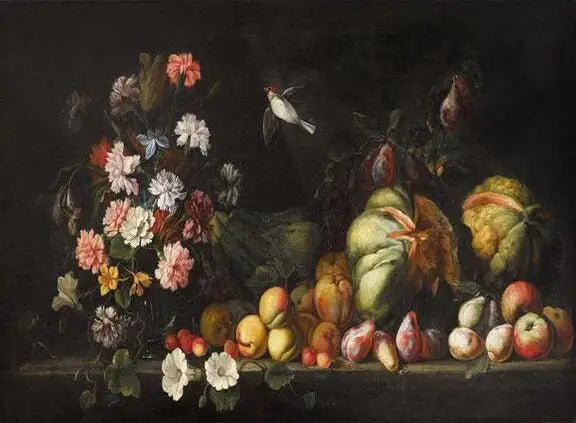 Affiche fleur vintage nuit