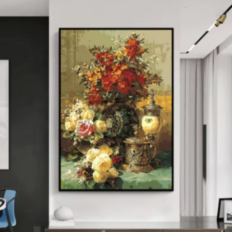 Affiche fleur vintage salon 1