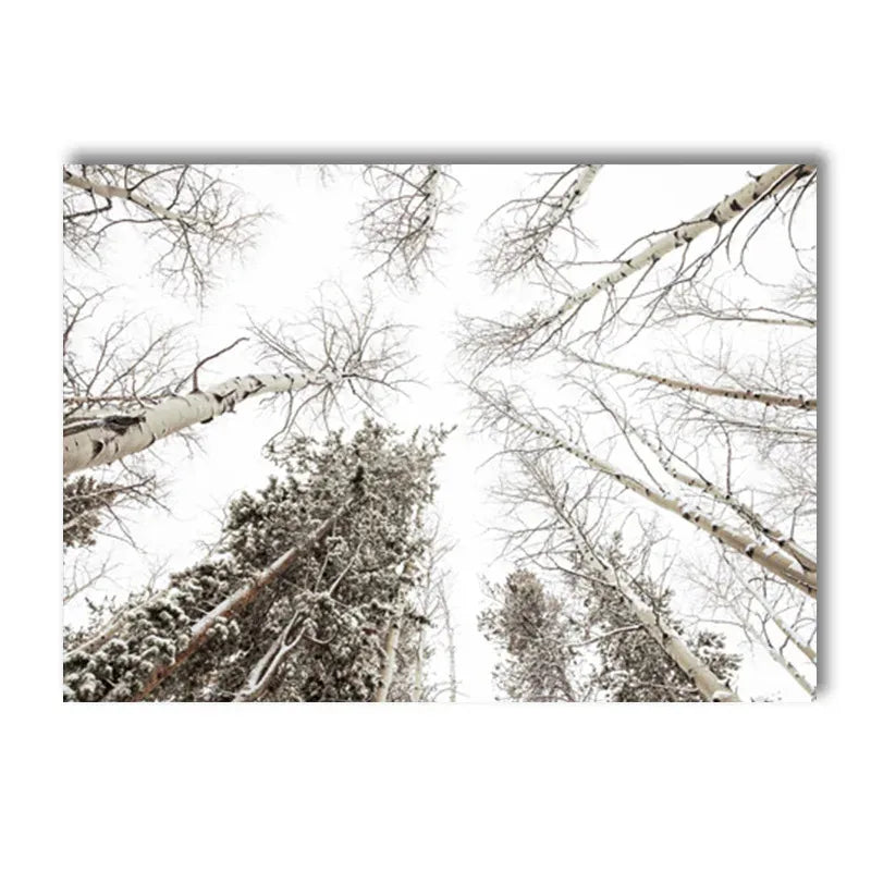 Affiche montagne vintage arbre