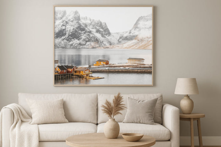 Affiche montagne vintage salon