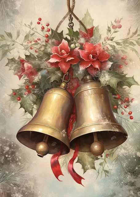 Affiche noel vintage cloche