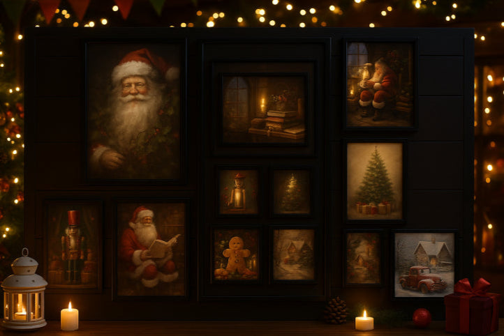 Affiche noel vintage nuit