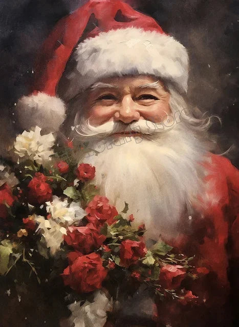 Affiche noel vintage père noel