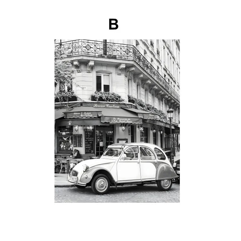 Affiche paris vintage 2cv