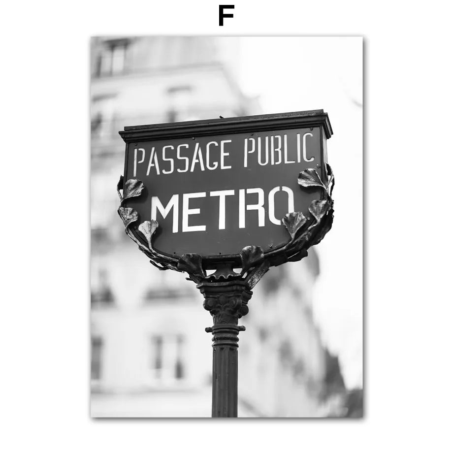 Affiche paris vintage métro