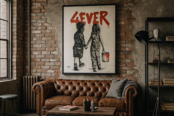 Affiche rétro vintage salon