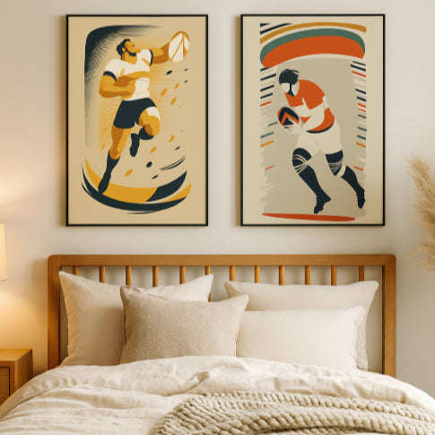 Affiche rugby vintage chambre