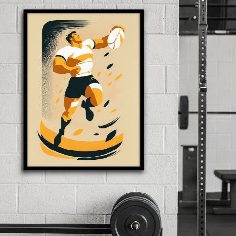 Affiche rugby vintage sport