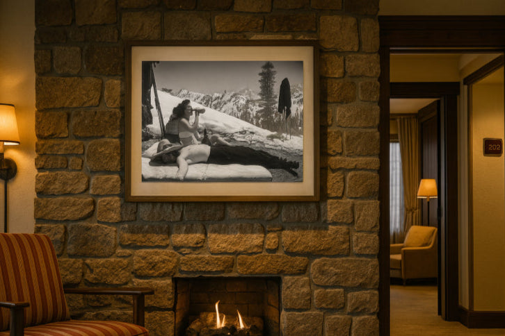 Affiche ski vintage hotel