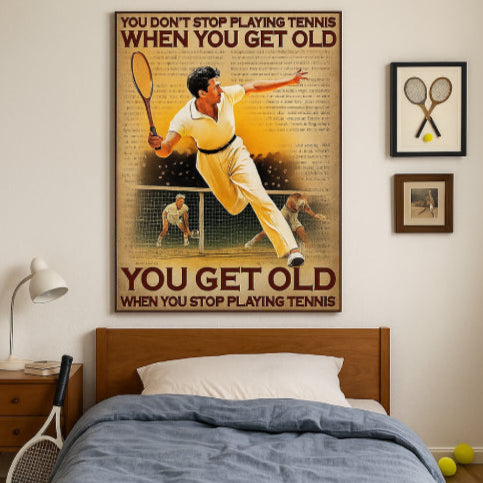 Affiche tennis vintage lit