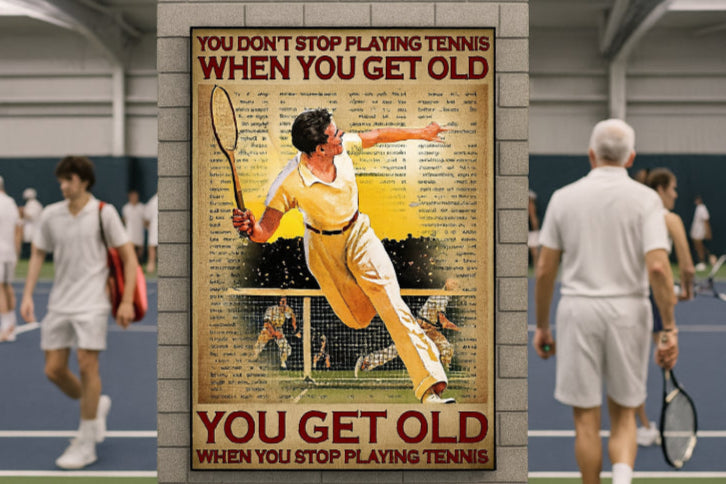 Affiche tennis vintage stade