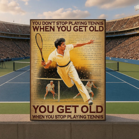 Affiche tennis vintage tournoi