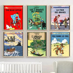 Affiche vintage "Les aventures de tintin " - Vignette | StyleVintage™
