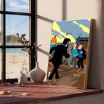 Affiche vintage auto adhésif Tintin - Vignette | StyleVintage™