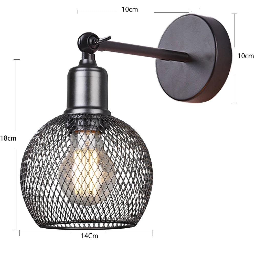 Applique industrielle vintage noir