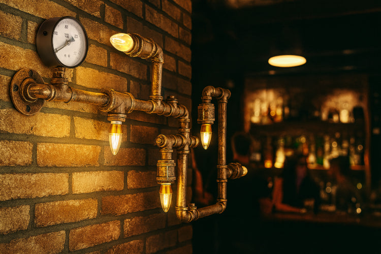 Applique murale tuyau style bar vintage bar