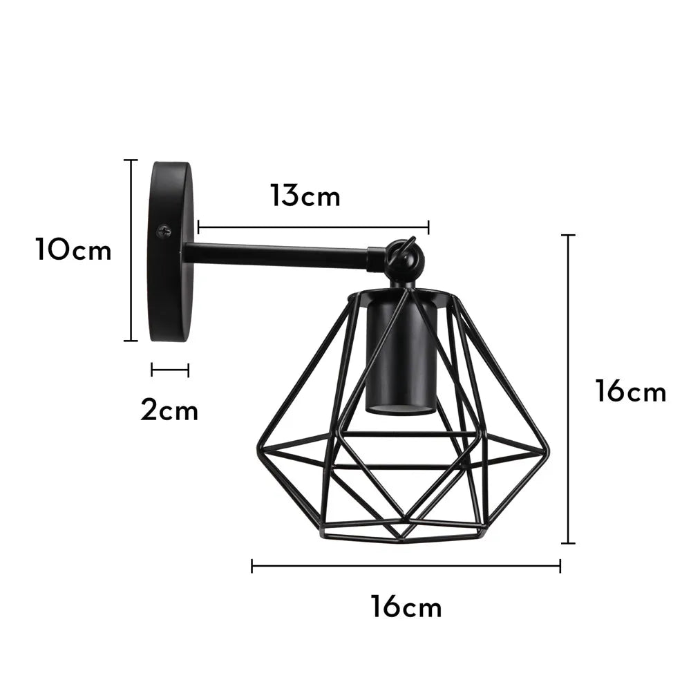 Applique murale vintage noir