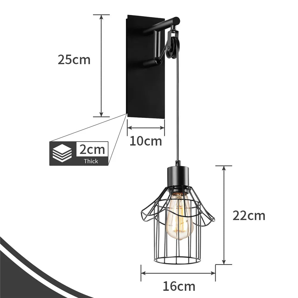Applique murale vintage suspendu