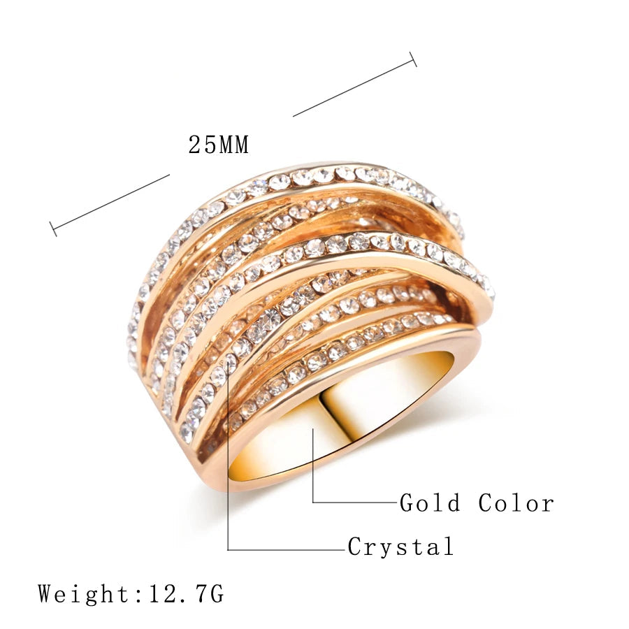 Bague vintage strass dimension