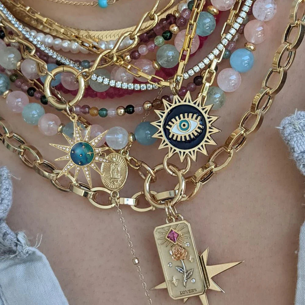 Bijou fantaisie vintage cou oeil