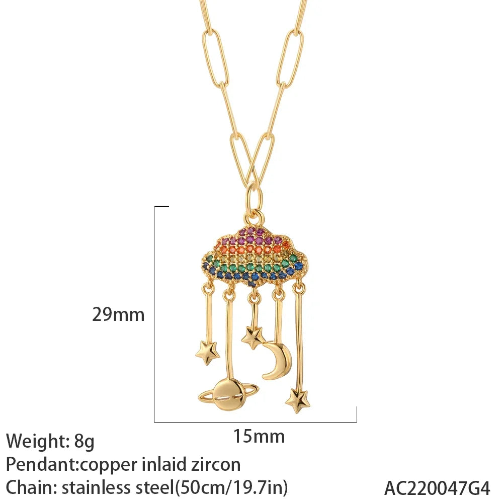 Bijou fantaisie vintage lune étoile