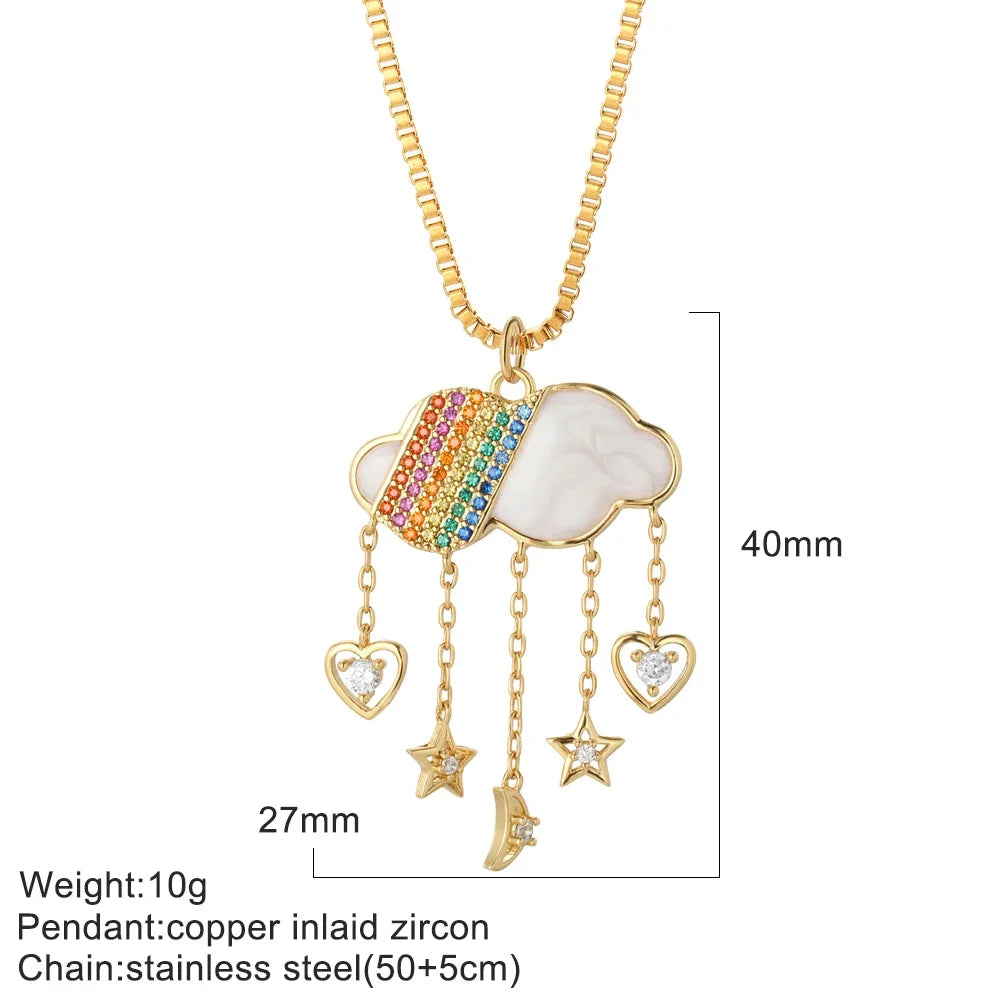 Bijou fantaisie vintage nuage coeur