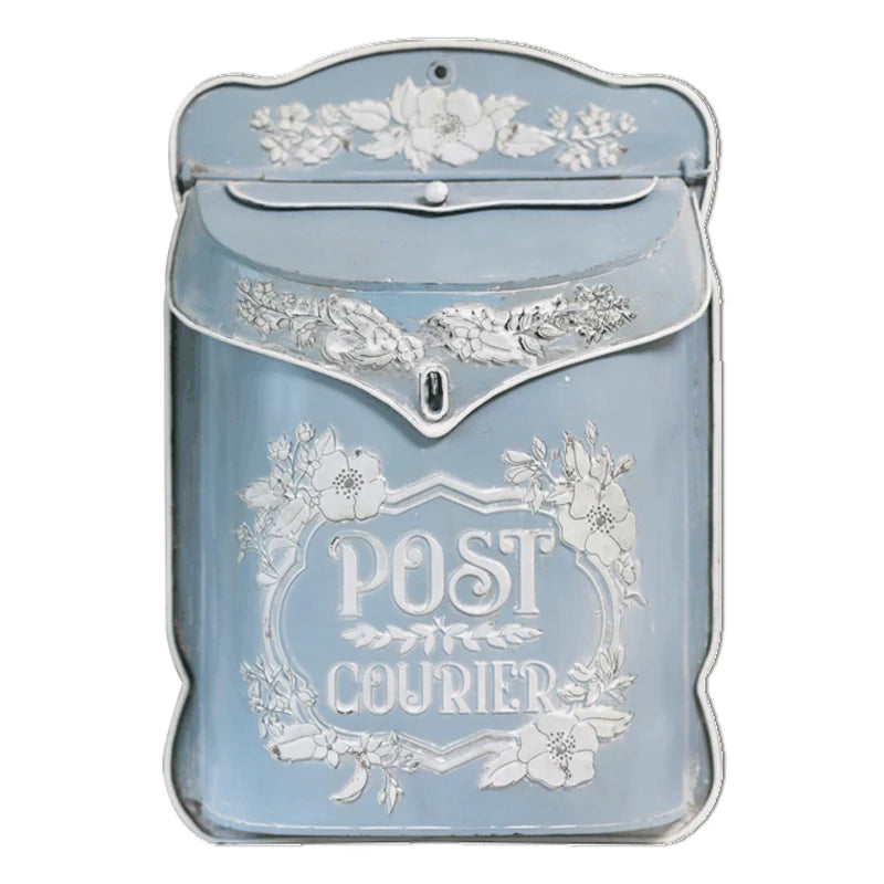 Boite aux lettres vintage bleu