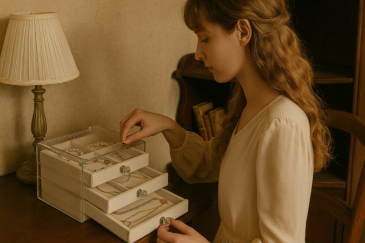 Boite à bijou vintage fille