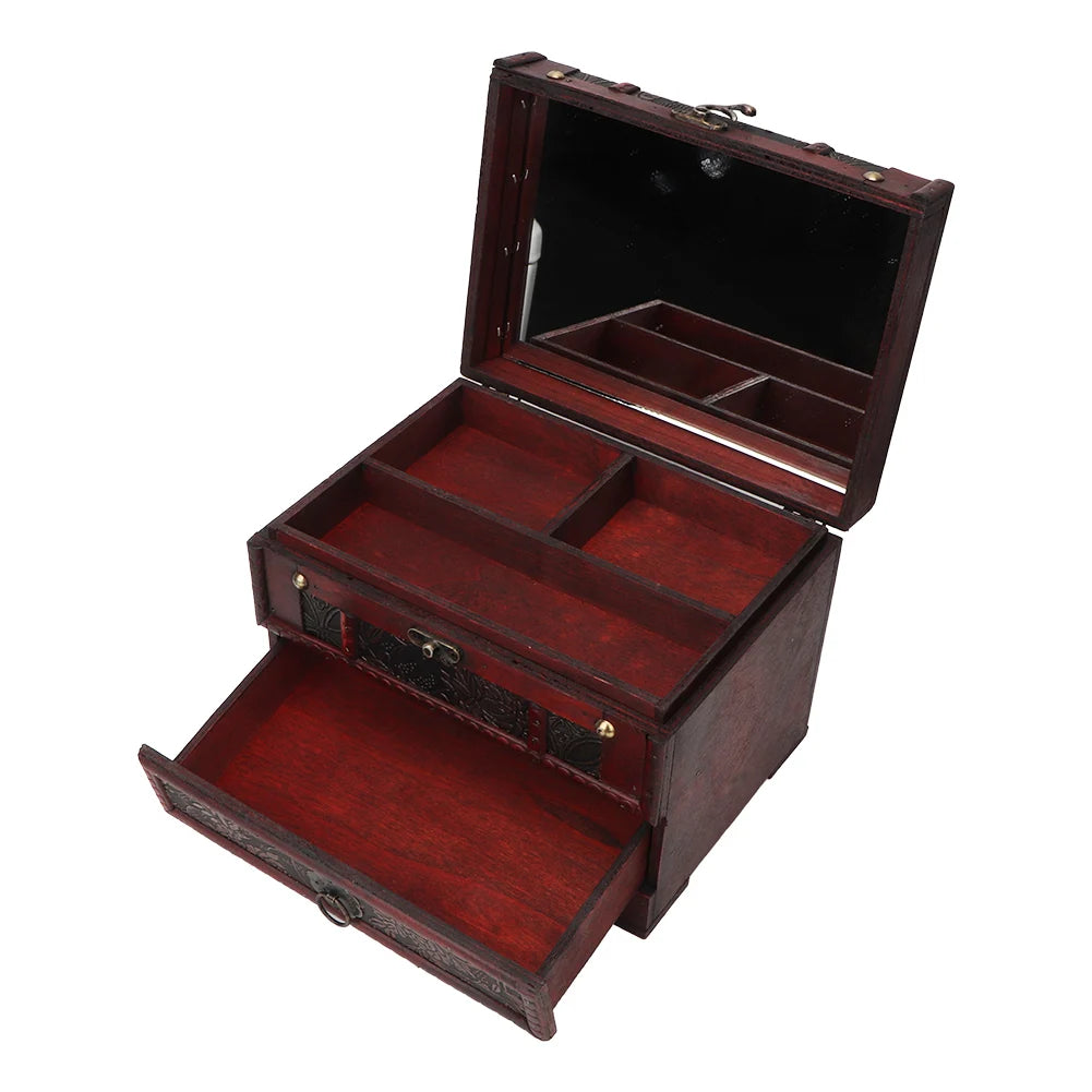 Boite à bijoux antique miroir