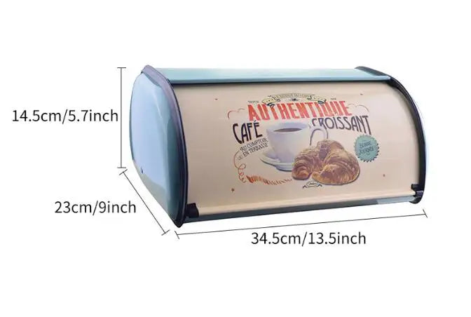 Boite à pain vintage bleu