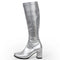 Bottes femme vintage argent