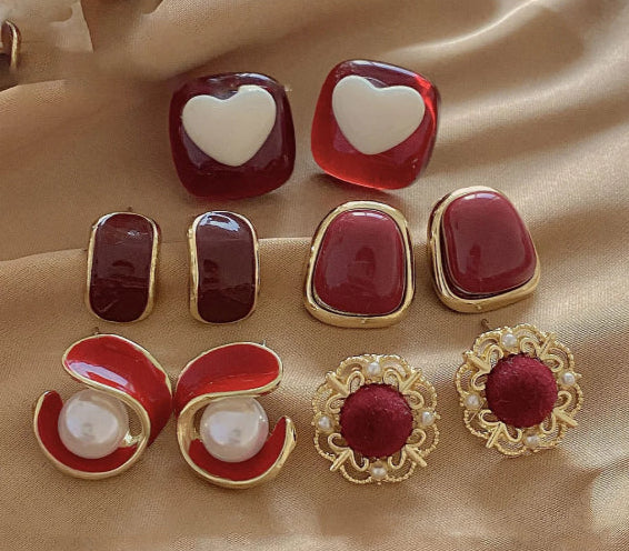 Boucle d’oreilles vintage sur soie