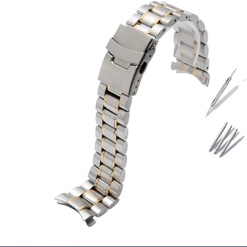 Bracelet montre acier or gris